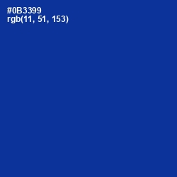 #0B3399 - Smalt Color Image