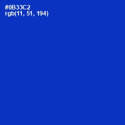 #0B33C2 - Dark Blue Color Image