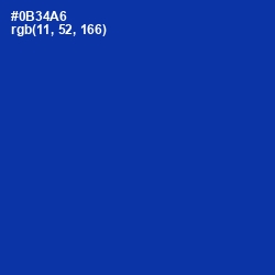 #0B34A6 - International Klein Blue Color Image