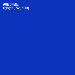 #0B34BE - Persian Blue Color Image