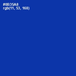 #0B35A8 - International Klein Blue Color Image