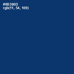 #0B366D - Midnight Blue Color Image