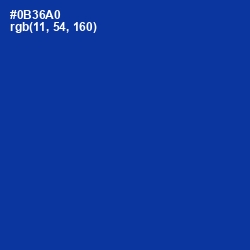 #0B36A0 - International Klein Blue Color Image