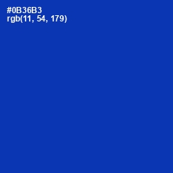 #0B36B3 - International Klein Blue Color Image