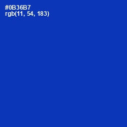 #0B36B7 - Persian Blue Color Image