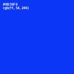 #0B36F6 - Blue Color Image