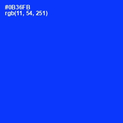 #0B36FB - Blue Color Image