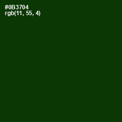 #0B3704 - Deep Forest Green Color Image