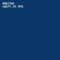 #0B3769 - Midnight Blue Color Image