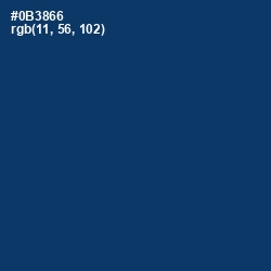 #0B3866 - Midnight Blue Color Image