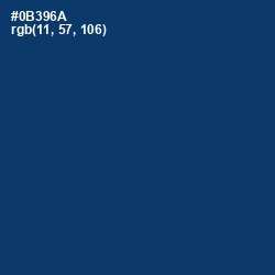 #0B396A - Regal Blue Color Image