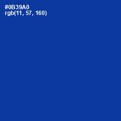 #0B39A0 - International Klein Blue Color Image