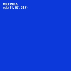 #0B39DA - Dark Blue Color Image
