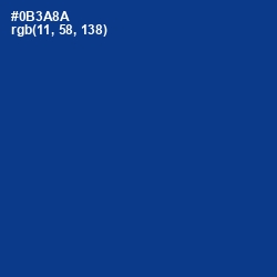 #0B3A8A - Smalt Color Image