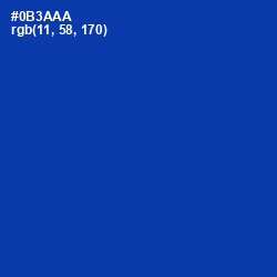 #0B3AAA - International Klein Blue Color Image