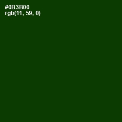 #0B3B00 - Deep Fir Color Image