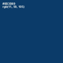 #0B3B69 - Regal Blue Color Image