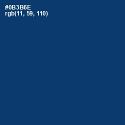 #0B3B6E - Regal Blue Color Image