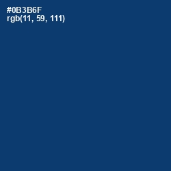 #0B3B6F - Regal Blue Color Image