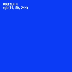 #0B3BF4 - Blue Color Image