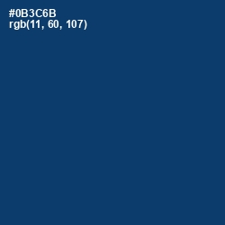 #0B3C6B - Regal Blue Color Image