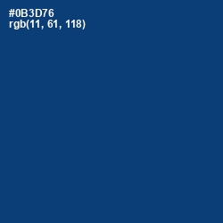 #0B3D76 - Regal Blue Color Image