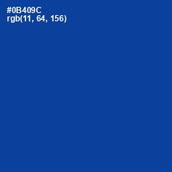 #0B409C - Congress Blue Color Image