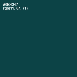 #0B4347 - Aqua Deep Color Image