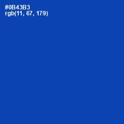 #0B43B3 - Cobalt Color Image