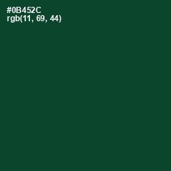 #0B452C - Sherwood Green Color Image