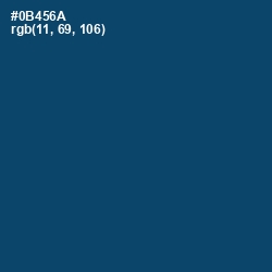 #0B456A - Chathams Blue Color Image