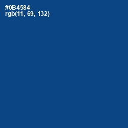 #0B4584 - Congress Blue Color Image