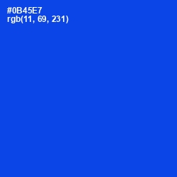 #0B45E7 - Blue Ribbon Color Image