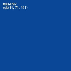 #0B4797 - Congress Blue Color Image