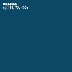 #0B4866 - Chathams Blue Color Image