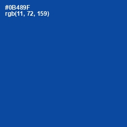 #0B489F - Congress Blue Color Image