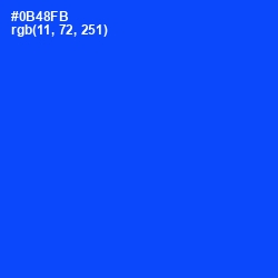 #0B48FB - Blue Ribbon Color Image