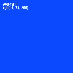 #0B49FF - Blue Ribbon Color Image