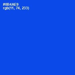 #0B4AE9 - Blue Ribbon Color Image