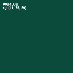 #0B4B3B - Te Papa Green Color Image