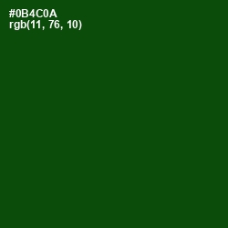 #0B4C0A - Dark Fern Color Image