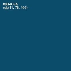#0B4C6A - Chathams Blue Color Image