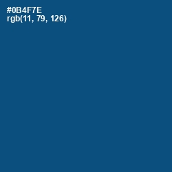 #0B4F7E - Chathams Blue Color Image