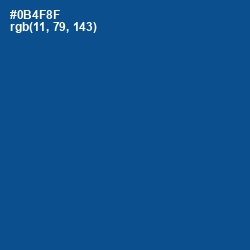 #0B4F8F - Congress Blue Color Image