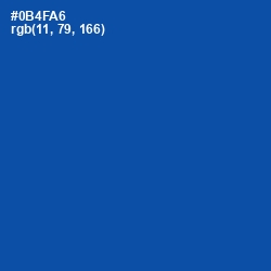 #0B4FA6 - Cobalt Color Image