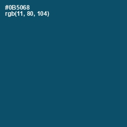 #0B5068 - Chathams Blue Color Image
