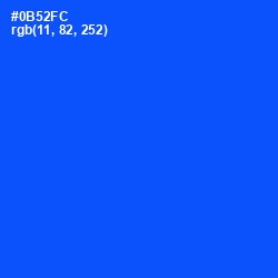 #0B52FC - Blue Ribbon Color Image