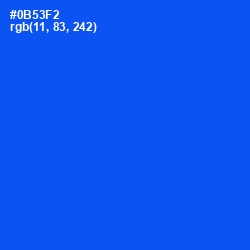 #0B53F2 - Blue Ribbon Color Image