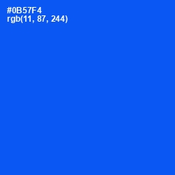 #0B57F4 - Blue Ribbon Color Image