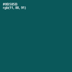 #0B585B - Deep Sea Green Color Image